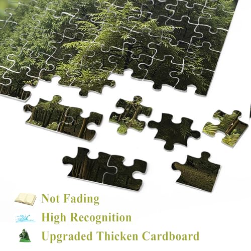 Puzzle BBOLDIN Bosque en el Libro para Adultos 1000 Piezas Naturaleza, Fantasía Planta Rompecabezas, Árbol Acogedor Río Verde miniatura 4
