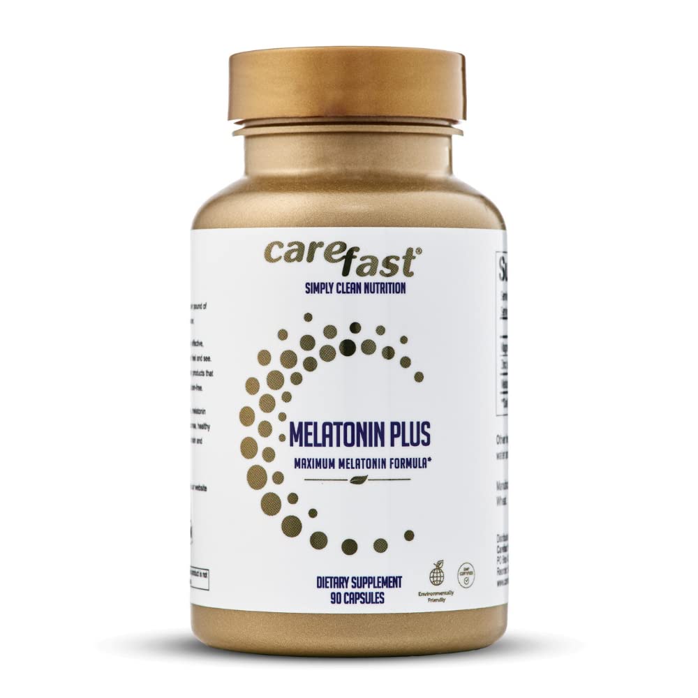 Buy CAREFAST 60mg Melatonin Plus Extra Strength High Dose Supplement 90