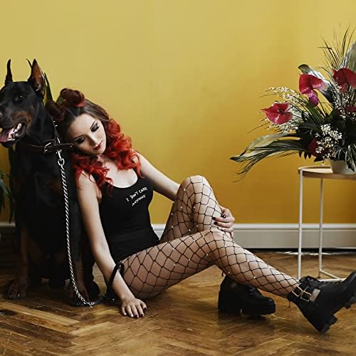 Geyoga 3 Pcs Fishnet Footless Tights Women Glitter Fishnet Stockings High Waist Footless Tights Leggings - Image 6