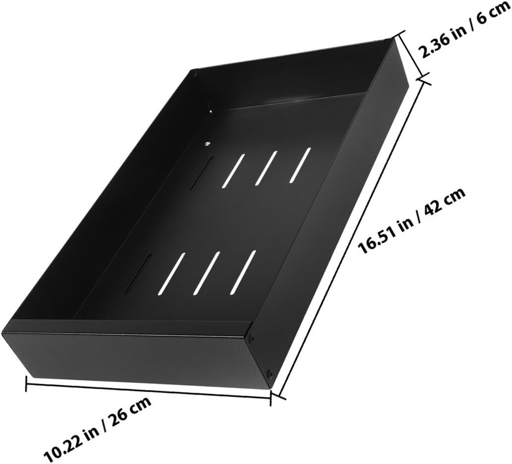 Pull out Pantry Shelves and Cabinet Slide out Drawers 25cm Black Kitchen Storage Rack with Drainage for Cabinet Organization