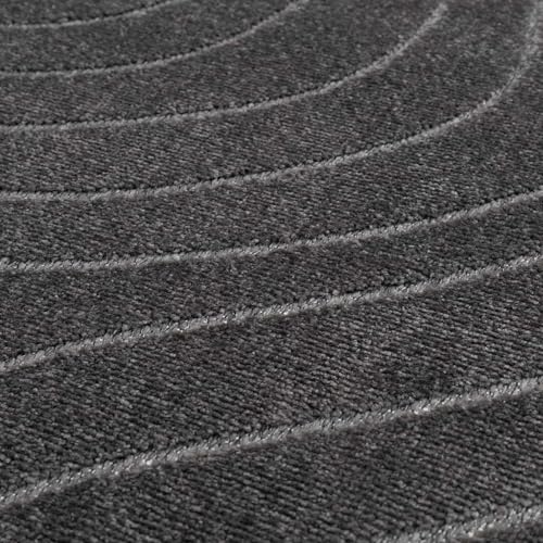 Tapis de surface anthracite PALMERAS 240x240cm en polyester