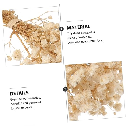 Ramo seco GARVALON Babysbreath natural decorativo miniatura 5