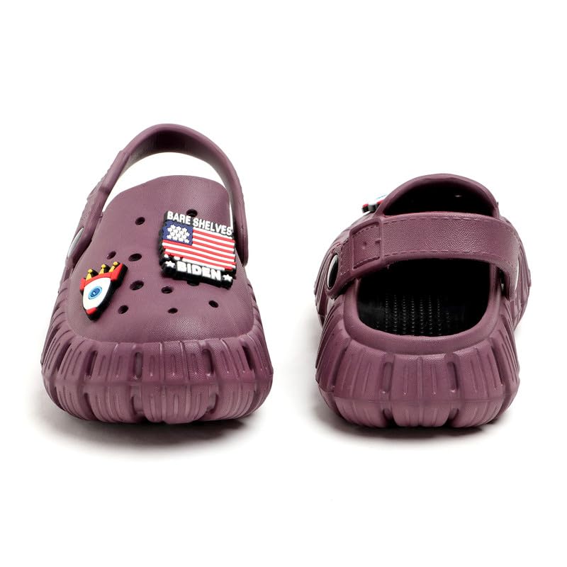 Image of Unisex Kids Clogs Soft Anti Skid Mules Sandals with Adjustable Back Strap Indoor & Outdoor Slipper for Boys & Girls Everyday Use Waterproof Jibbex Slides