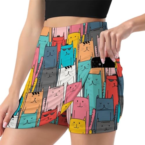 Jupe de tennis avec short de sport intégré évitant les frottements