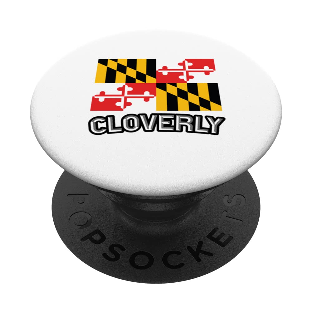 CLOVERLY - Maryland | MD City State USA - Cute Souvenir PopSockets Swappable PopGrip
