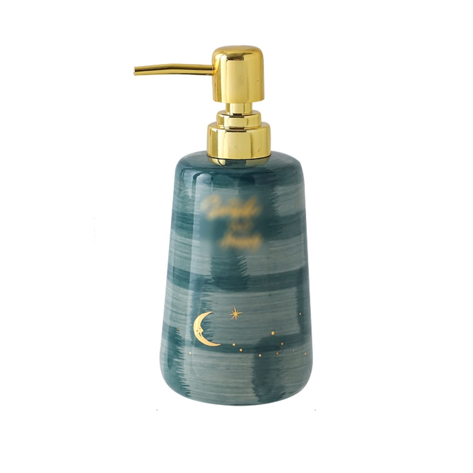 Kitchen Soap Dispenser Household Soap Dispenser Ceramic Lotion Bottle Refillable Soap Dispenser Can Be Used in Kitchen, Bathroom, Hotel 14.1oz Handsoaps Dispenser(B)