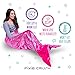 PixieCrush Mermaid Tail Blanket for Teenagers/Adults & Kids Thick, Plush Super Comfy Fleece Snuggle Blanket with Double Stitching, Keep Feet Warm (Large, Shiny Pink)