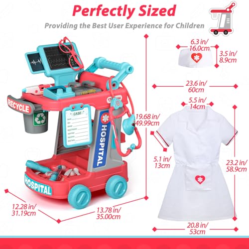 Image of Liberry Toddlers Doctor Kit Toy for Girls Boys Ages 2 3 4 5, Red