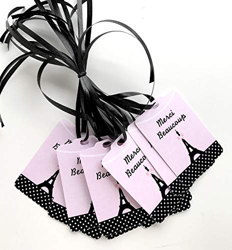 Paris Thank You Tags 12pcs, Ooh La La Favors Birthday Decoration Party Supplies, Parisian Baby Shower Themed, Ideal for Paris Parties, Souvenirs, Favors, and Events - Eiffel Tower & French Elegance Paris Thank You Tags 12pcs, Ooh La La Favors Birthday Decoration Party Supplies, Parisian Baby Shower Themed, Ideal for Paris Parties, Souvenirs, Favors, and Events - Eiffel Tower & French Elegance