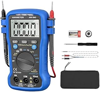 Digital Multimeter,AN-39C 6000 Counts Auto Range AC/DC Voltage Current Meter,TRMS Electrical Tester DMM for Volt Amp Ohm Capacitance NCV Diode/hFE Test