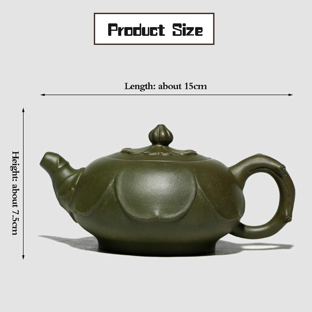 Théière à l'argile Verte de minerai Brute, Théière à l'argile Violette à la Main, Ensemble de thé de Forme de Lotus, Faisant de la théière, Simple et exquise Cadeau de Mode