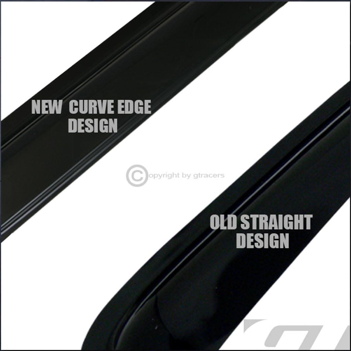 R&L Racing Smoke 4Pc Visors Sun/Rain Guard Deflector Window Visors Compatible with 2009-2013 Corolla