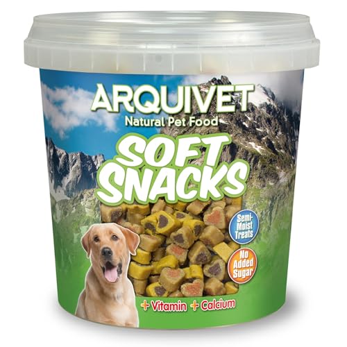ARQUIVET Soft Snacks - Mix di cuori - 800 gr - Snack per cani a forma di cuore - Snack per cani - Alimento complementare
