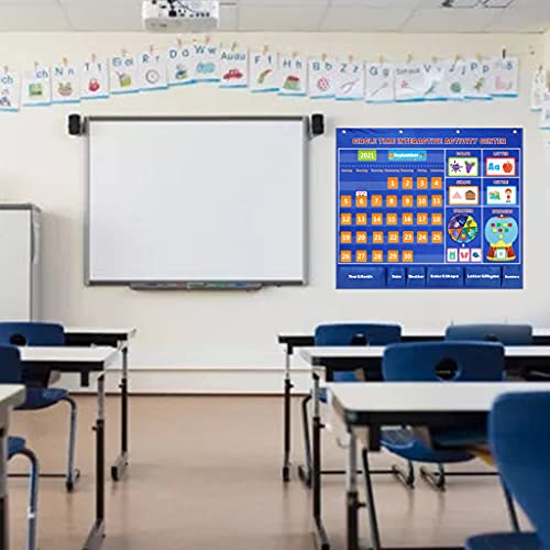 Home Calendário Gráfico,BAXIXINGYUNMU Conjunto de Aprendizagem de Palavras com Rimas Calendário Susp