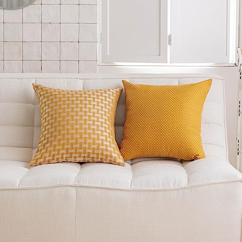 Home Brilliant Cushion Covers Mustard Yellow