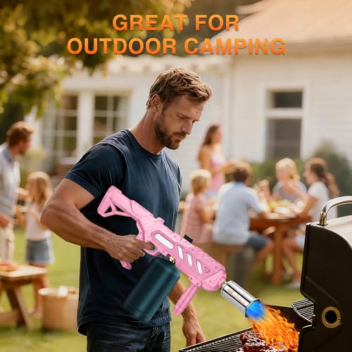 Image of ARTFLAMM Powerful Propane Torch Gun, Kitchen Grill Torch with Detachable Design, Adjustable Flamethrower Torch Burner for Searing Steak, BBQ, Welding, Camping Charcoal Lighter(Tank Not Included)