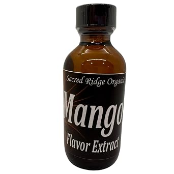 Mango Flavor Extract Organic 2 oz Water Soluble, Sugar Free Flavor Drops forTea, Drinks, Smoothies, Baking, Ice Cream, Water Flavoring, Natural Food Grade Flavoring