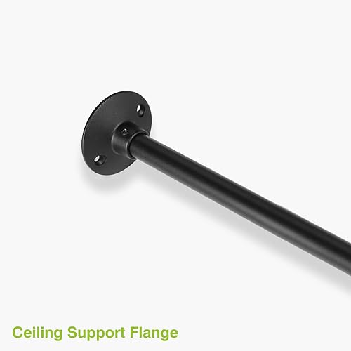 Miniatura 4 de Naiture - Soporte de techo para barra de ducha de acero inoxidable de 36 pulgadas, varilla de diámetro exterior de 58 pulgadas con bucle de 1