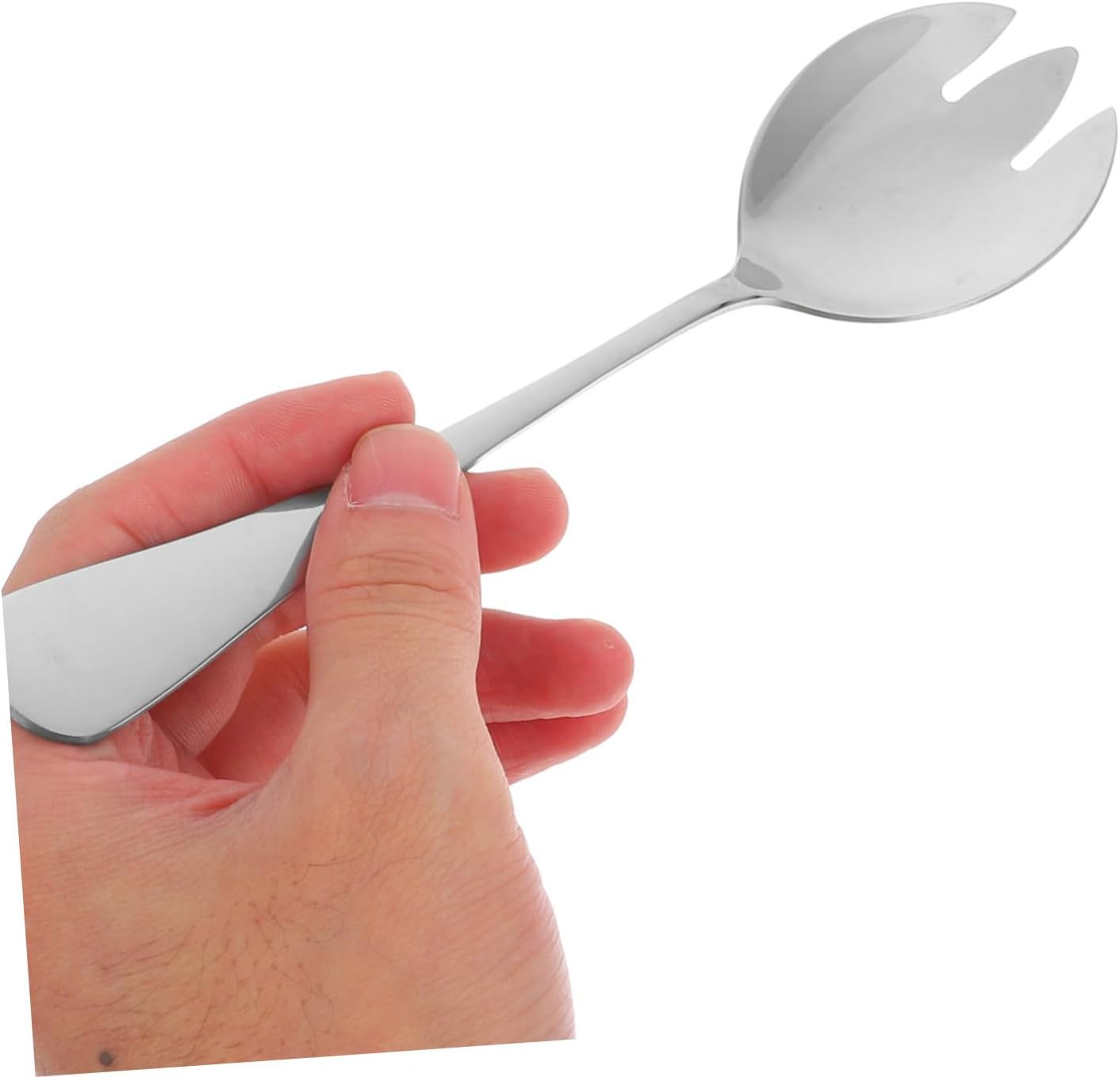 Stainless Steel Salad Servers Set Silver Xmas