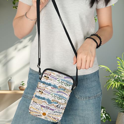 BWWKTOP Song Lyrics Canvas Crossbody Purse Singer Fans Gift Song Lyrics Inspired Shoulder Bag Singer Merch4