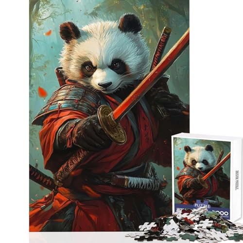 Imagen de Rompecabezas de 1000 Piezas para Adolescentes Rompecabezas Kung Fu Ninja Panda Juguete Educativo Regalo para cumpleaños Juego Imposible difícil y desafiante tamaño 38x26cm