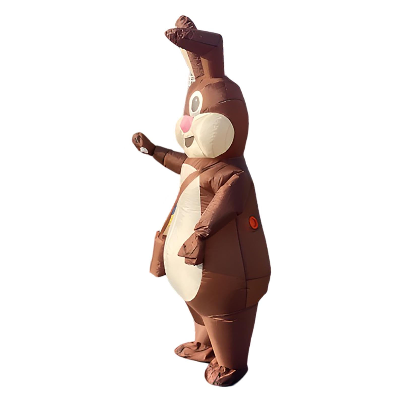 Generisch 2026 Osterkleidung Ostern Geschenke Aufblasbares Osterhasenkostüm Cartoon Ganzkörper Braunes Hasenkostüm Aufblasbar (Brown, One Size)