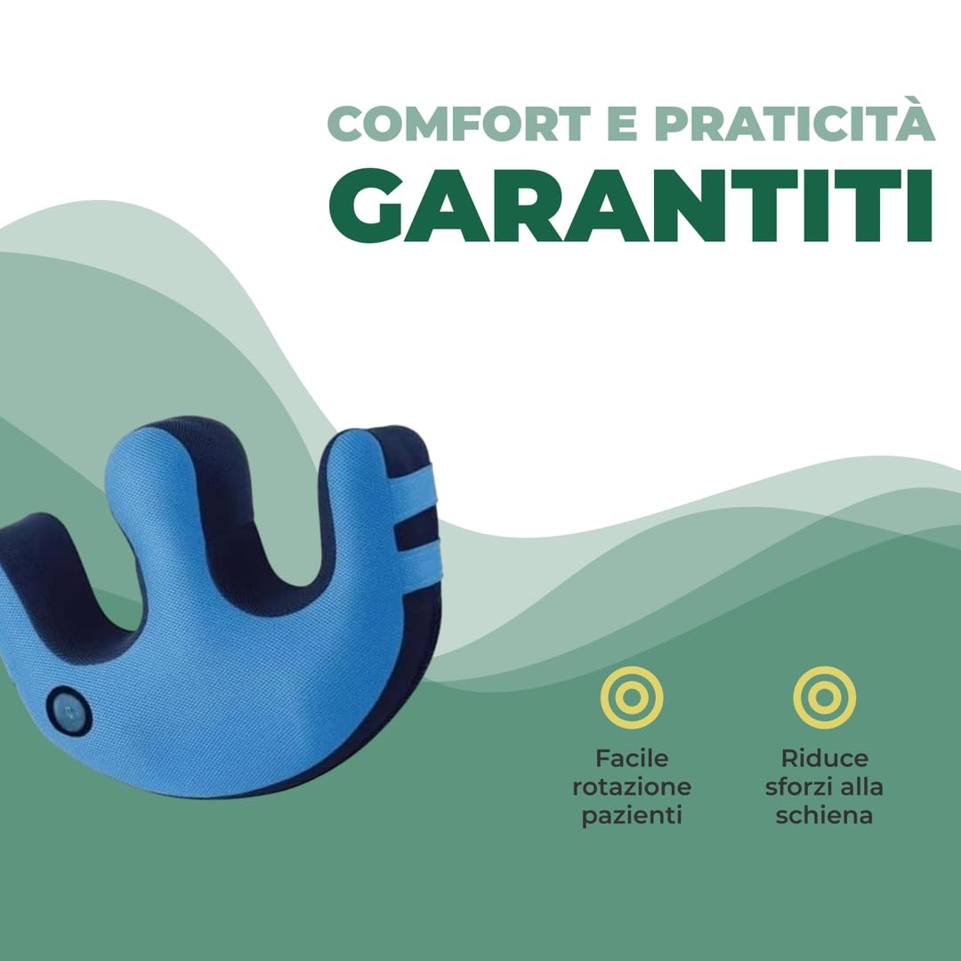Cuscino Girapaziente Gonfiabile con Maniglie, Dispositivo per Movimentazione Pazienti - Dimensioni 49 x 40 x 15 cm