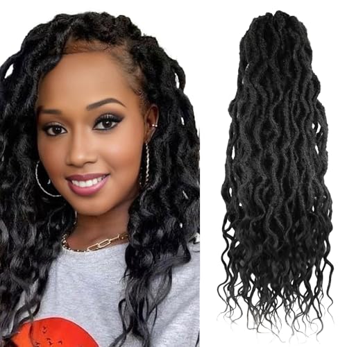 Faux Locs Crochet Hair coiffure de vacances tresses bouclées 1B