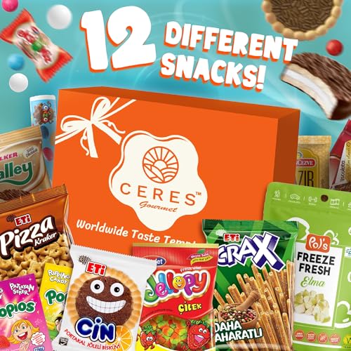 Ceres Gourmet International Snack Box Variety Pack, 12 Different Snacks With 15+ Pieces Count Premium Foreign Rare Snacks And Candies thumb #1