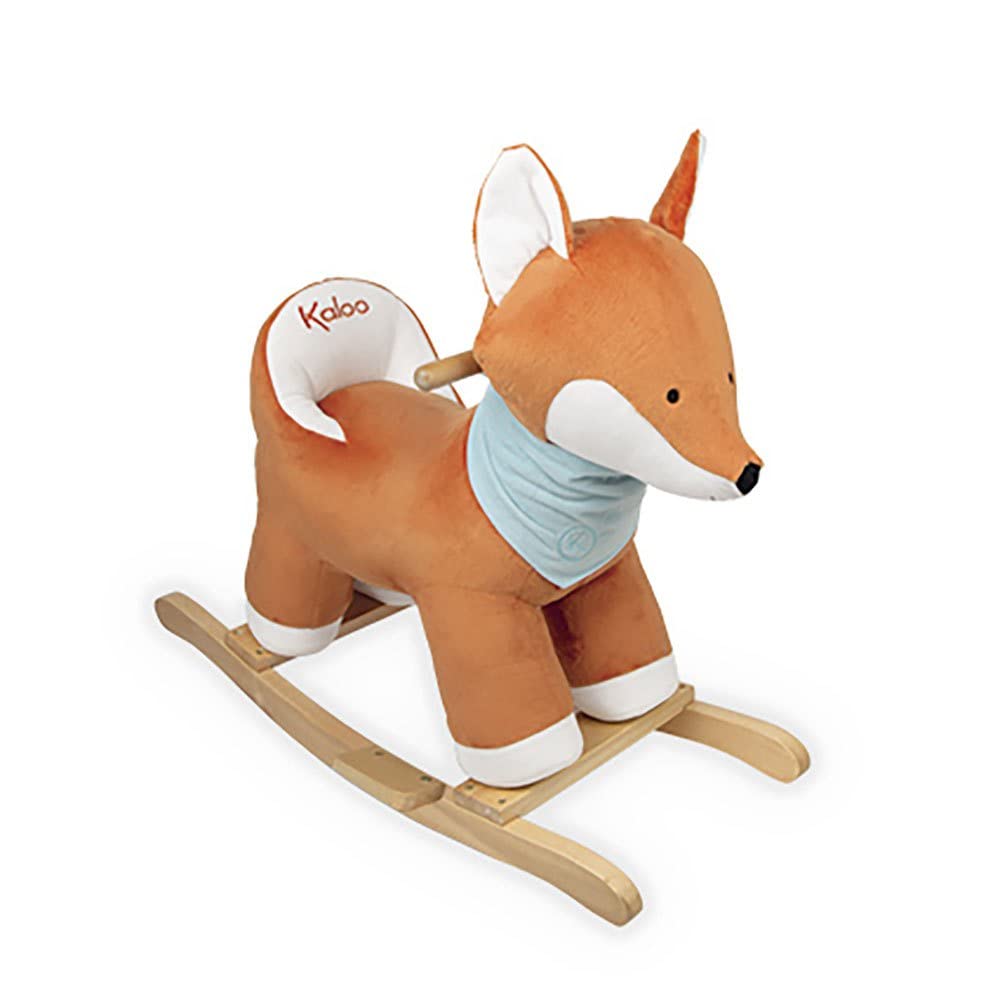 KALOO Les Amis K970001 Soft Toy Fox Pepper Rocking Animal Height of Seat 35 cm from 12 Months, Orange