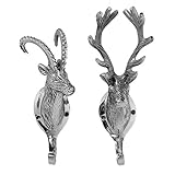 Größe: Hirsch Höhe: 21 cm, Breite: 8 cm, Tiefe: 2,5 cm - Größe: Steinbock Höhe: 20 cm, Breite: 8 cm, Tiefe (mit Haken) 2,5 cm