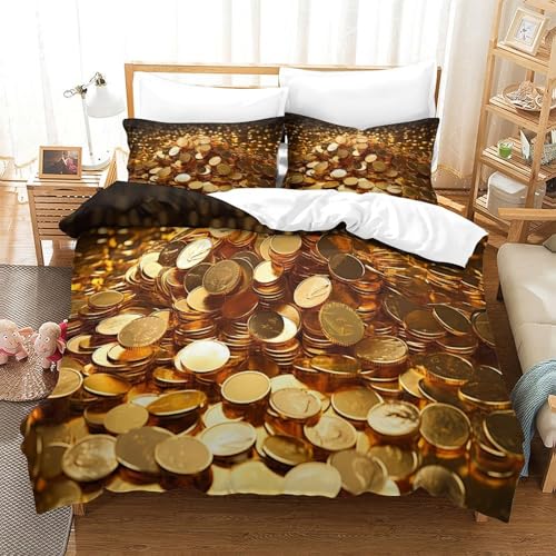 Housse de couette effet de luxe 3D parure de lit microfibre douce - 3