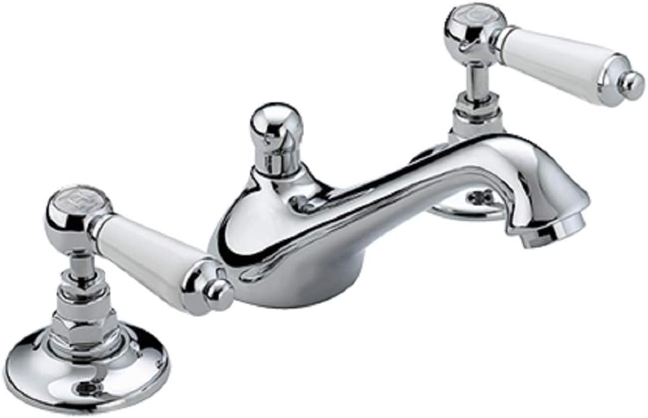 Bristan RS2 3HBAS C Renaissance 3 Hole Basin Mixer with Pop-up Waste Bathroom Tap, Chrome Bristan RS2 3HBAS C Renaissance 3 Hole Basin Mixer with Pop-up Waste Bathroom Tap, Chrome