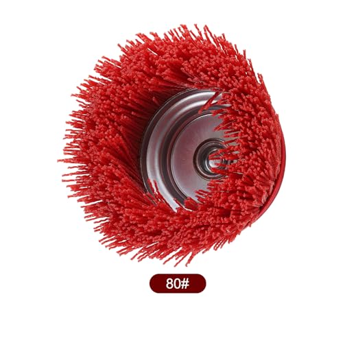 QUARKZMAN 6 Nylonfilament-Radbecherbürste 5/8-11 Gewindeschaft Schleifdrahtbürstenset Mit Bohradapter Für Rost/Korrosion/Farbrestentfernung Und Oberflächenreinigung