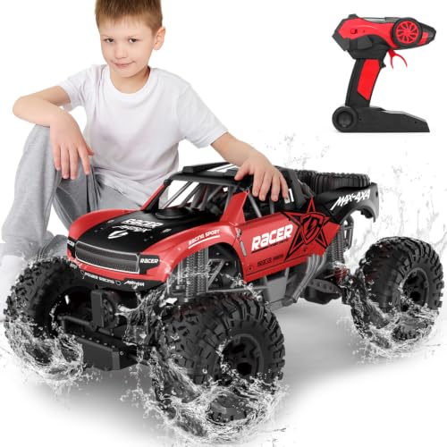 JONEALA RC Trucks 4x4 Offroad Waterproof - 1:12 Scale Large Amphibious Remote Control Car, Dual...