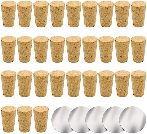 Tappi Di Sughero Naturali Per Bottiglie - 2 Pezzi, Diametro 9.2cm, Conici, Morbidi, Per Vino, Birra, Fai Da Te - Foto 2