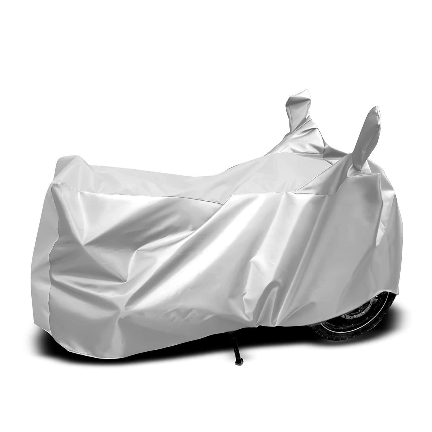 PrimeBox Water-resistant Durable Silver Color Bike cover Bicycle Or Scooty Cover All Weather Protection from Anti Dust Rain UV Rays Two wheeler cover for Okinawa I Praise pro 1