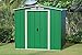 Duramax ECO 6 x 6 (3.33 m²) Metallgerätehaus, feuerverzinktes Metall gerätehaus - Geräteschuppen, verstärkte Dachkonstruktion, wartungsfreier und wetterfester Metallschuppen, Grün