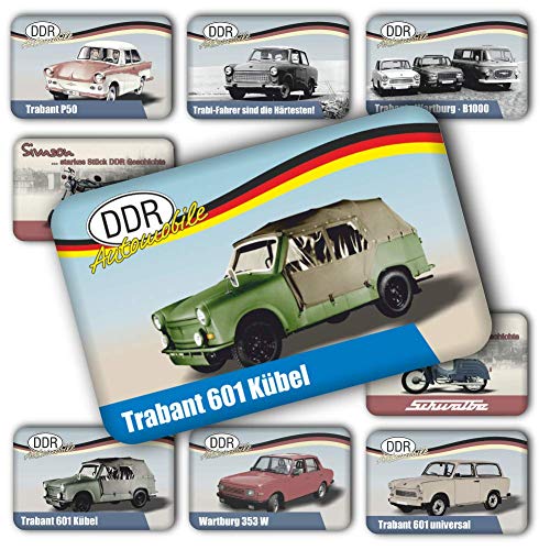 AV Andrea Verlag DDR Ostalgie Magnet, Kühlschrankmagnet mit Spruch für die Magnetwand oder Magnettafel der Fans für Ostprodukte Ost Produkte und Ostalgiker (DDR Magnet: - Trabant 601 Kübel -) AV Andrea Verlag DDR Ostalgie Magnet, Kühlschrankmagnet mit Spruch für die Magnetwand oder Magnettafel der Fans für Ostprodukte Ost Produkte und Ostalgiker (DDR Magnet: - Trabant 601 Kübel -)