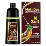 Ivnil Dark Brown Hair Dye Shampoo 3 in 1 for Women/Men Hair Color for Grey Coverage Seimi Permanent Instant Champu Para Canas Mujer for Men – Herbal Natural Dye Cover Gray