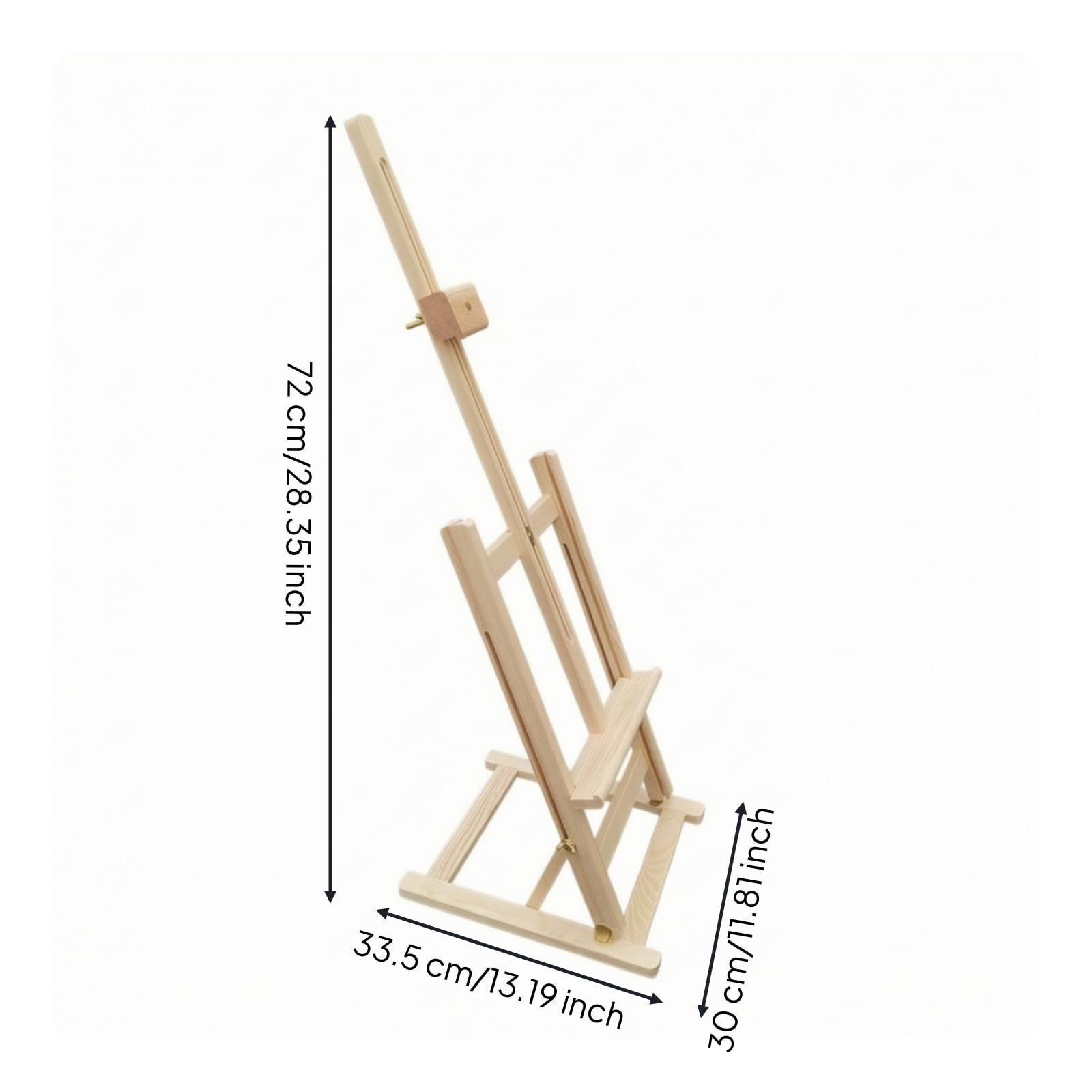 Cavalletto da Tavolo in Legno Salvaspazio Cavalletto Pieghevole in Legno Robusto Cavalletti per Artisti, Bambini, Studio, Scuola
