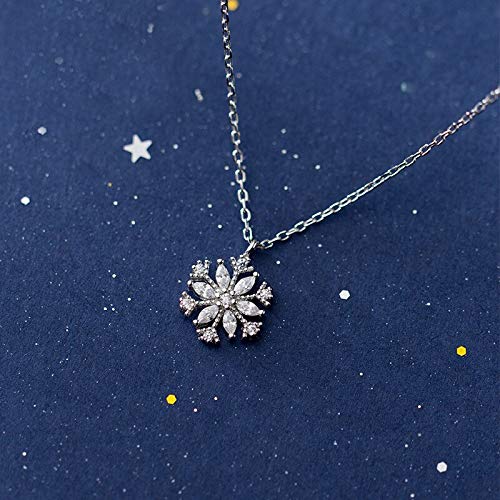 Collar con copo de nieve de plata 925, el regalo ideal para mujer 4