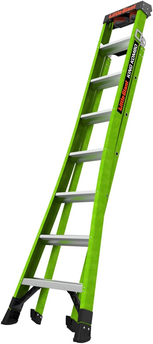 Little Giant Ladder Systems 13908-001 King Kombo 3-in-1 Ladder, 8 Ft, Green