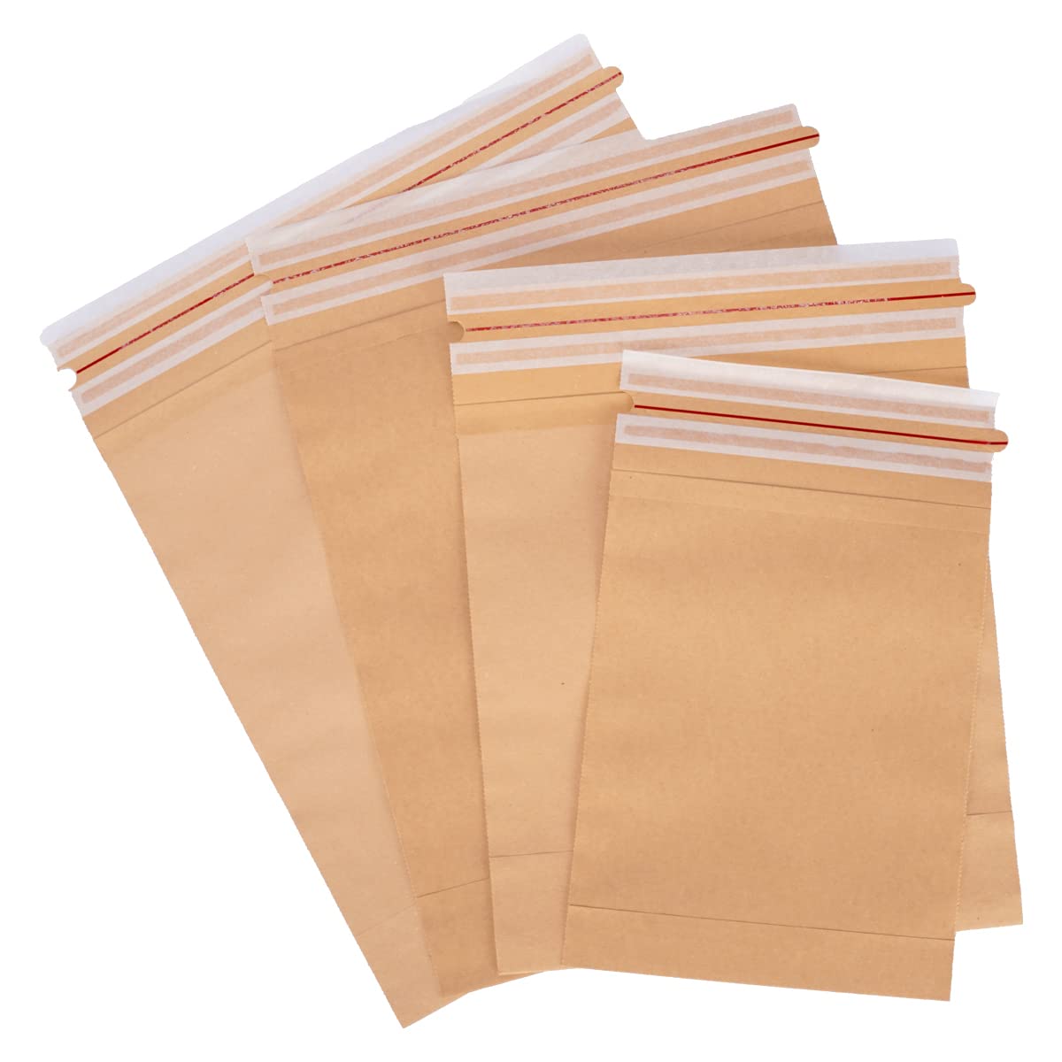 Versandbeutel aus Kraftpapier 120 g/m² wiederverschließbar 42 x 44 cm 50 Stück