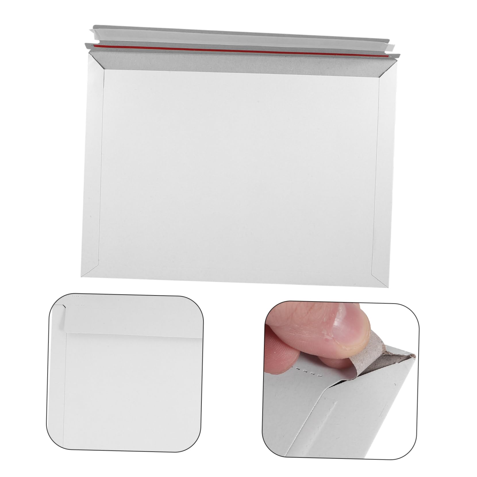 NOLITOY 30pezzi Busta Porta Documenti Autosigillante in Carta Rinforzata Formato Bianca Per Spedizioni Fotografiche Cd e Documenti Importanti