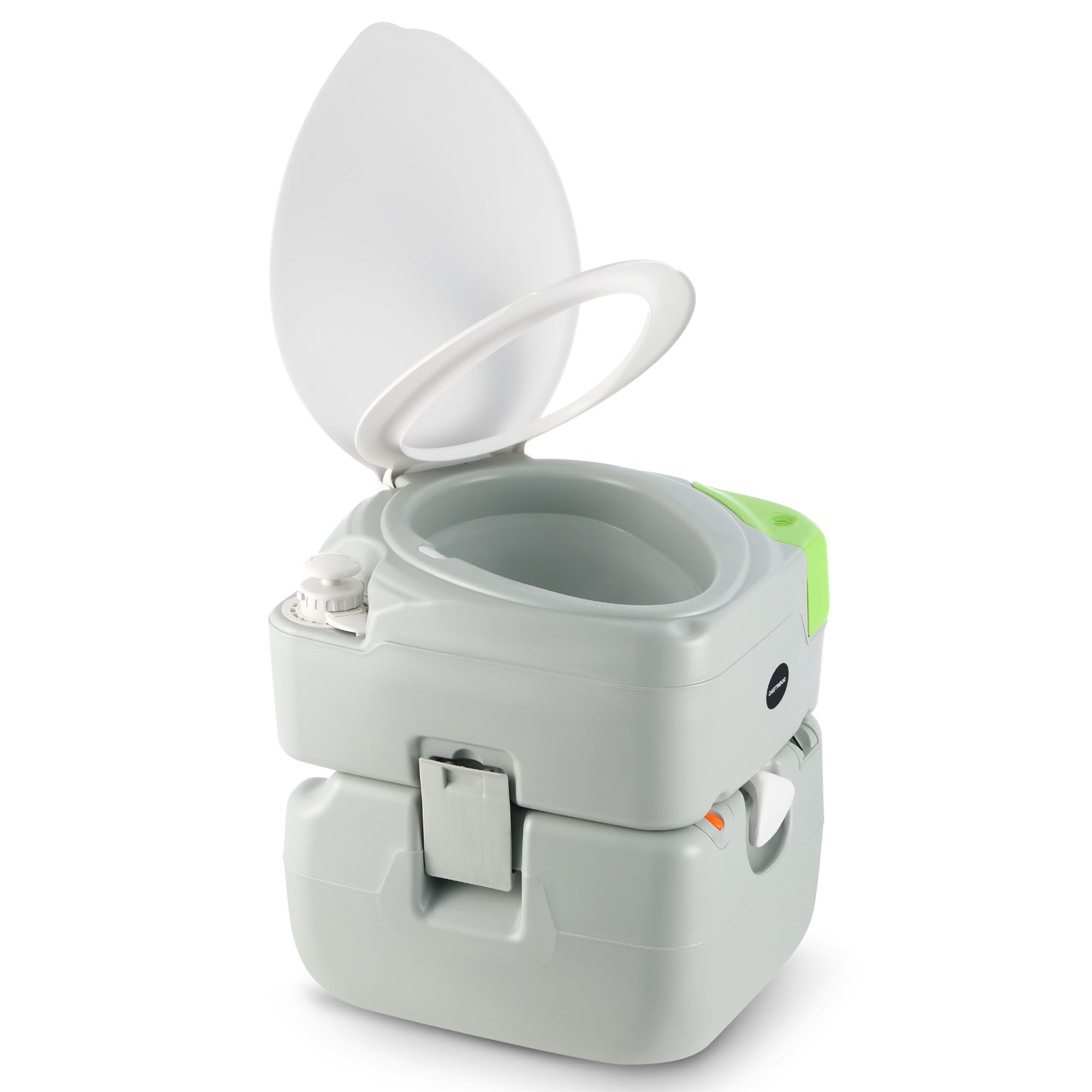 WC Camping Portable DARTMOOR 20L – Toilette Sèche à Pompe Pour Adulte, Gris Moderne