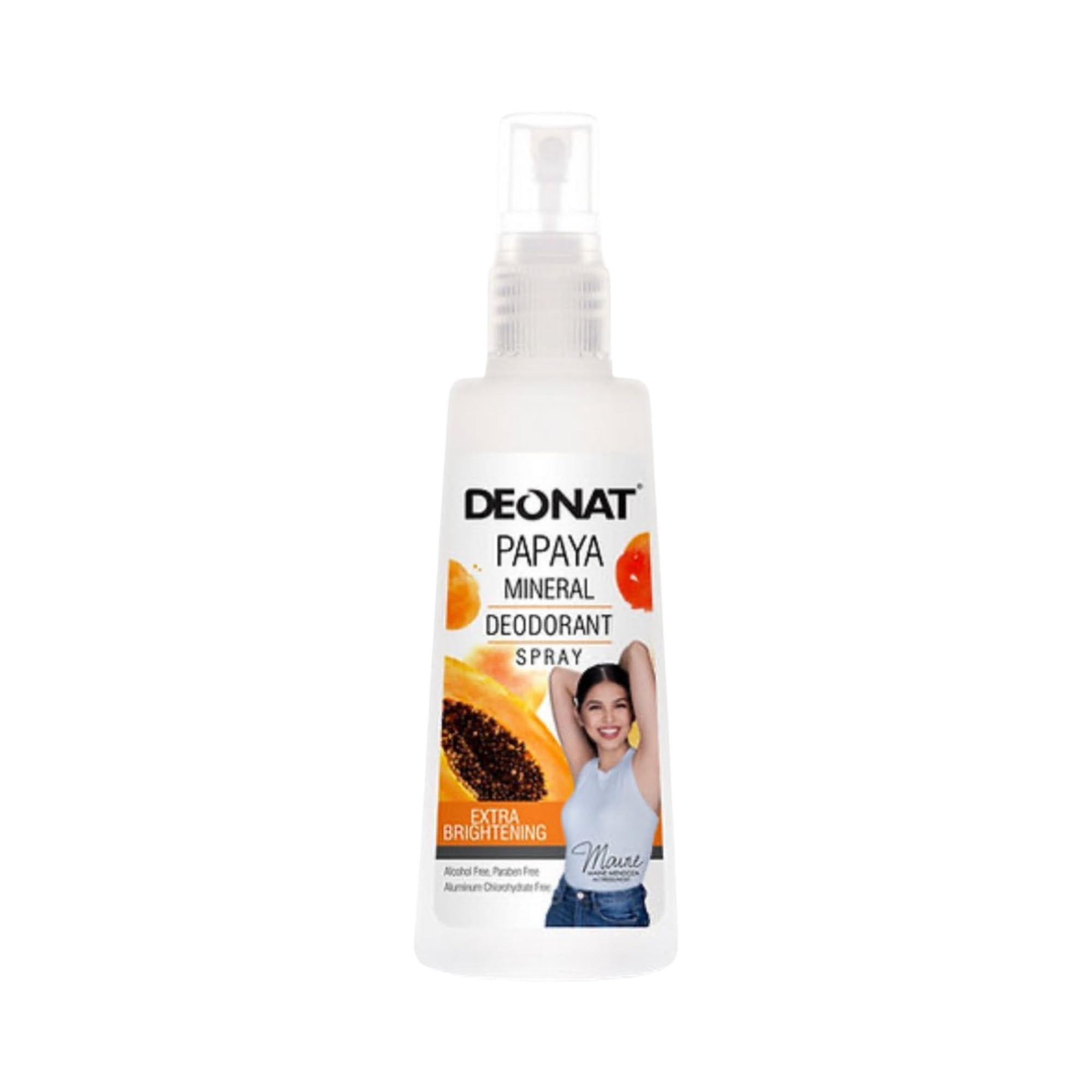 Deonat Papaya Mineral Deodorant Spray Extra Brightening 100ml