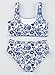 blibean Tween Girl Swimsuits Little Kids Girls Summer Swim Bathing Suits Teen Fashion Two Piece Bikini Boho Hawaii Swimwear Beach Sets Traje Baño Niñas Size 6-7 Year Old Blue Floral