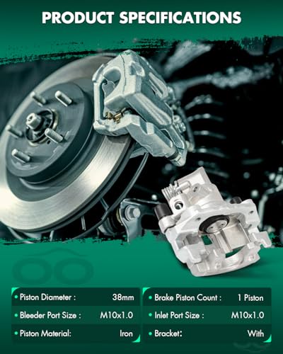Image of SCITOO Rear Right Brake Caliper With Bracket 19B2955 Compatible For Mazda For 3 2004-2009,For Mazda For 3 Sport 2009