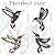 Teling 4 Pcs Metal Hummingbird Wall Art Metal Dragonfly Wall Decor for Modern Farmhouse Rustic Home Living Room Bedroom Kitchen Patio Indoor Outdoor Decor(Hummingbird)